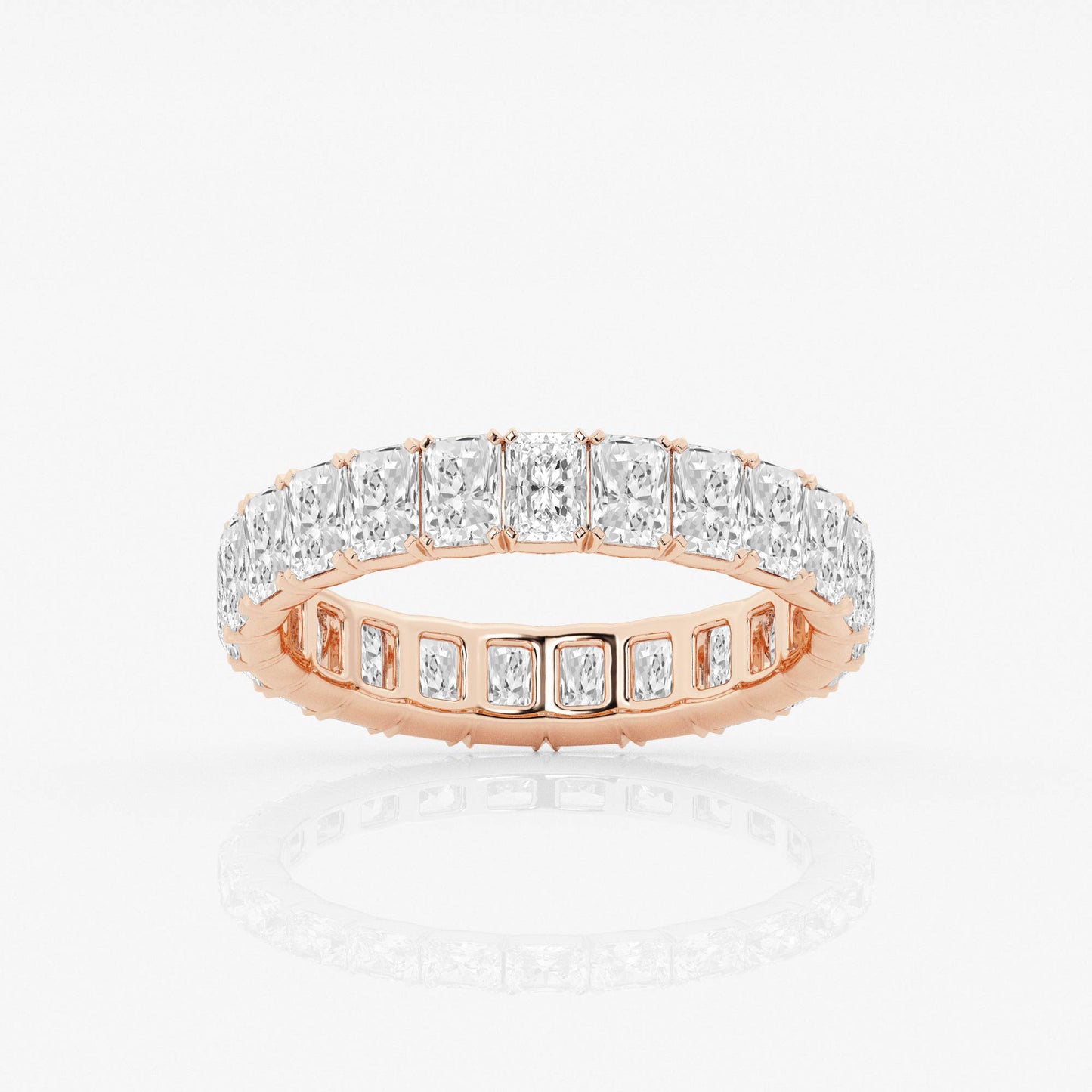 Radiant Eternity Band - 3.20 CTTW - Radiant Diamond - 14K Rose Gold