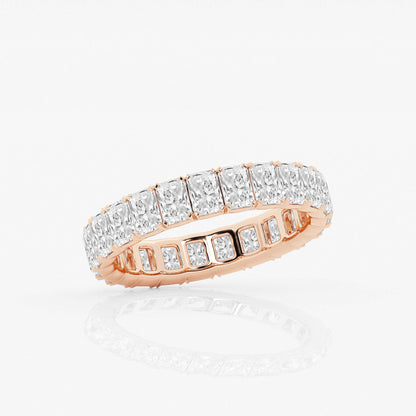 Radiant Eternity Band - 3.20 CTTW - Radiant Diamond - 14K Rose Gold