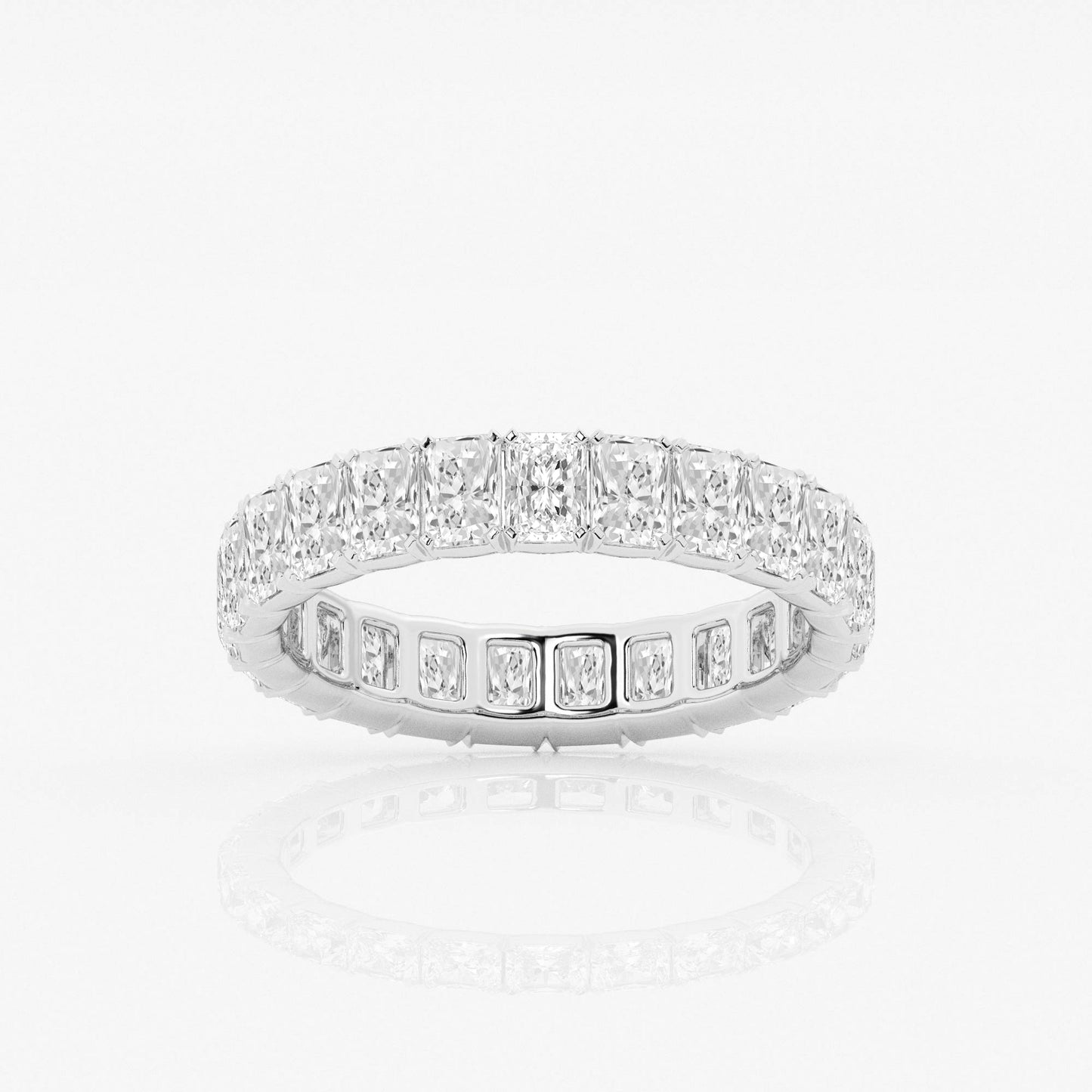 Radiant Eternity Band - 3.20 CTTW - Radiant Diamond - 14K White Gold