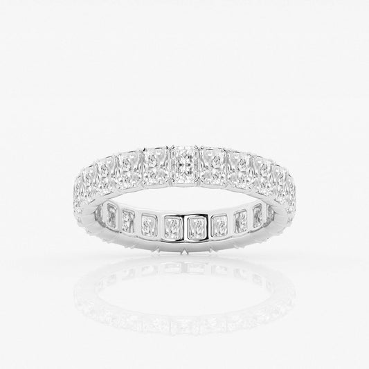 Radiant Eternity Band - 3.20 CTTW - Radiant Diamond - 14K White Gold