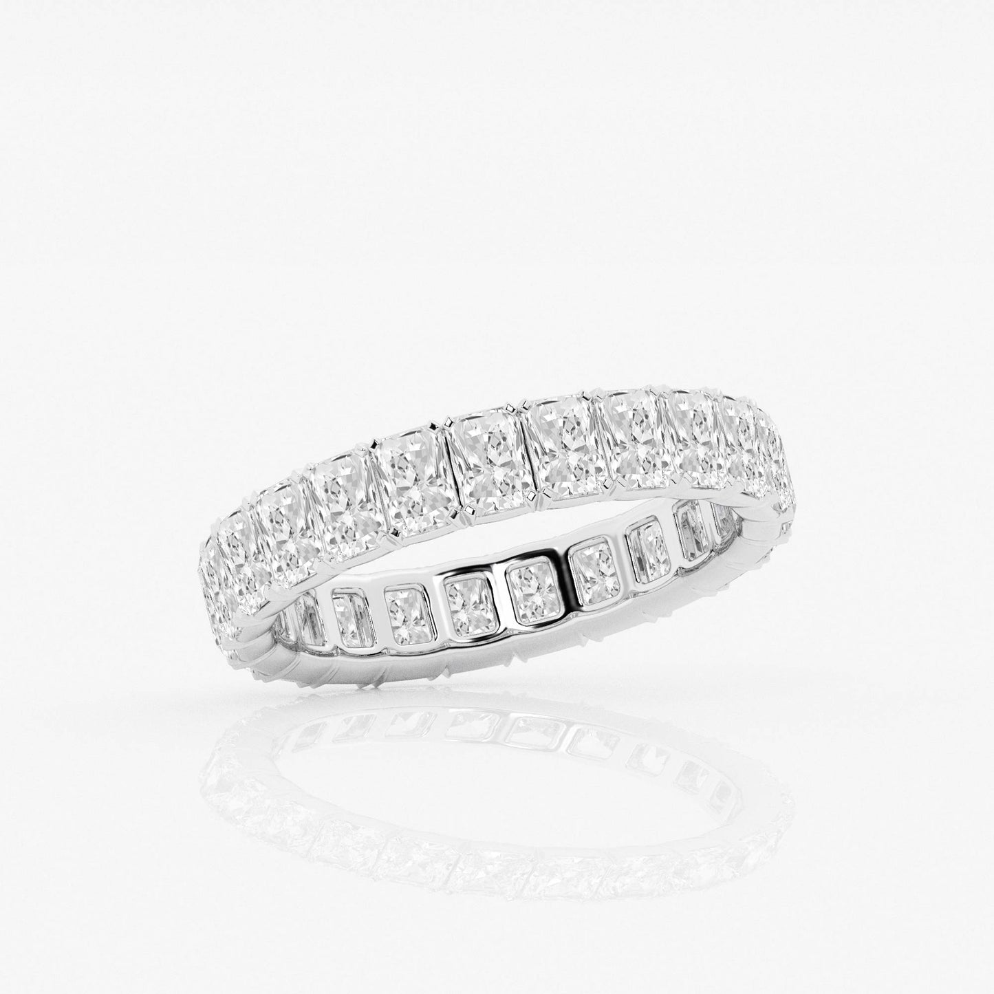 Radiant Eternity Band - 3.20 CTTW - Radiant Diamond - 14K White Gold