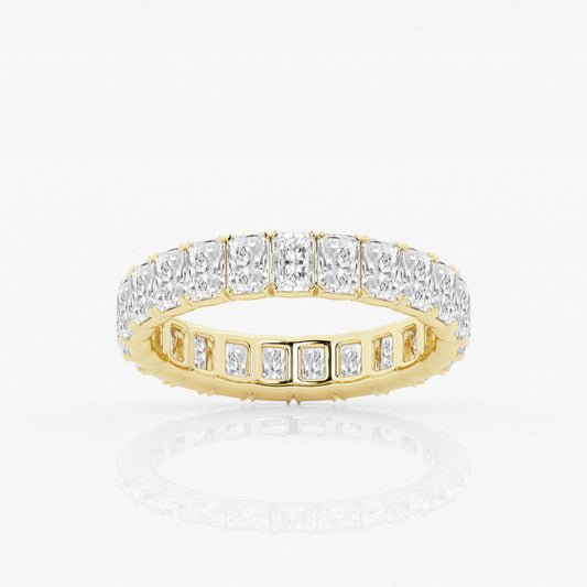 Radiant Eternity Band - 3.20 CTTW - Radiant Diamond - 14K Yellow Gold