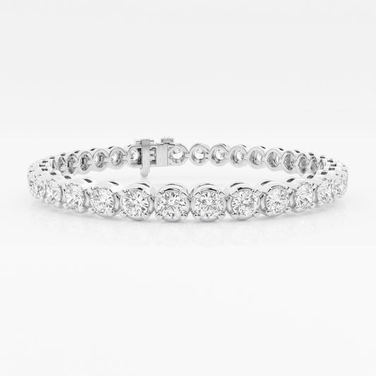 Four-Prong Solitaire Bracelet - 10.00 CTTW - Round Diamond - 14K White Gold