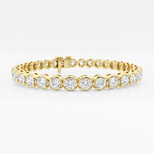 Four-Prong Solitaire Bracelet - 10.00 CTTW - Round Diamond - 14K Yellow Gold