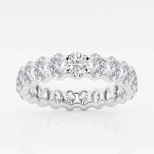 Oval Eternity Band - 2.85 CTTW - Oval Diamond - 14K White Gold