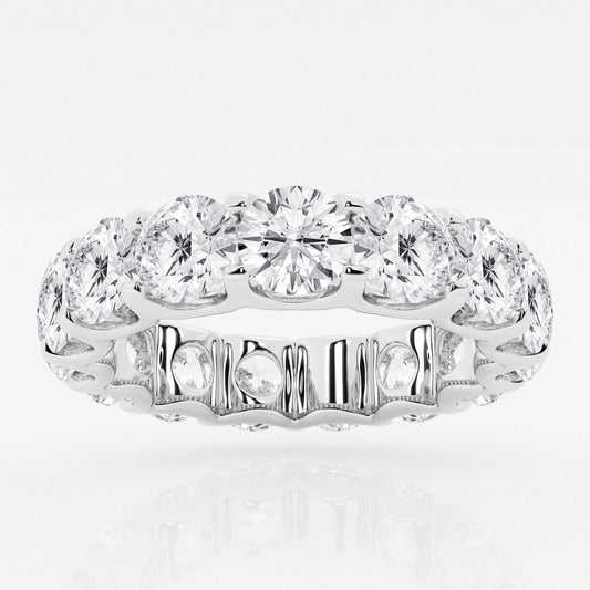 U Shaped Round Eternity Band - 2.00 CTTW - Round Diamond - 14K White Gold