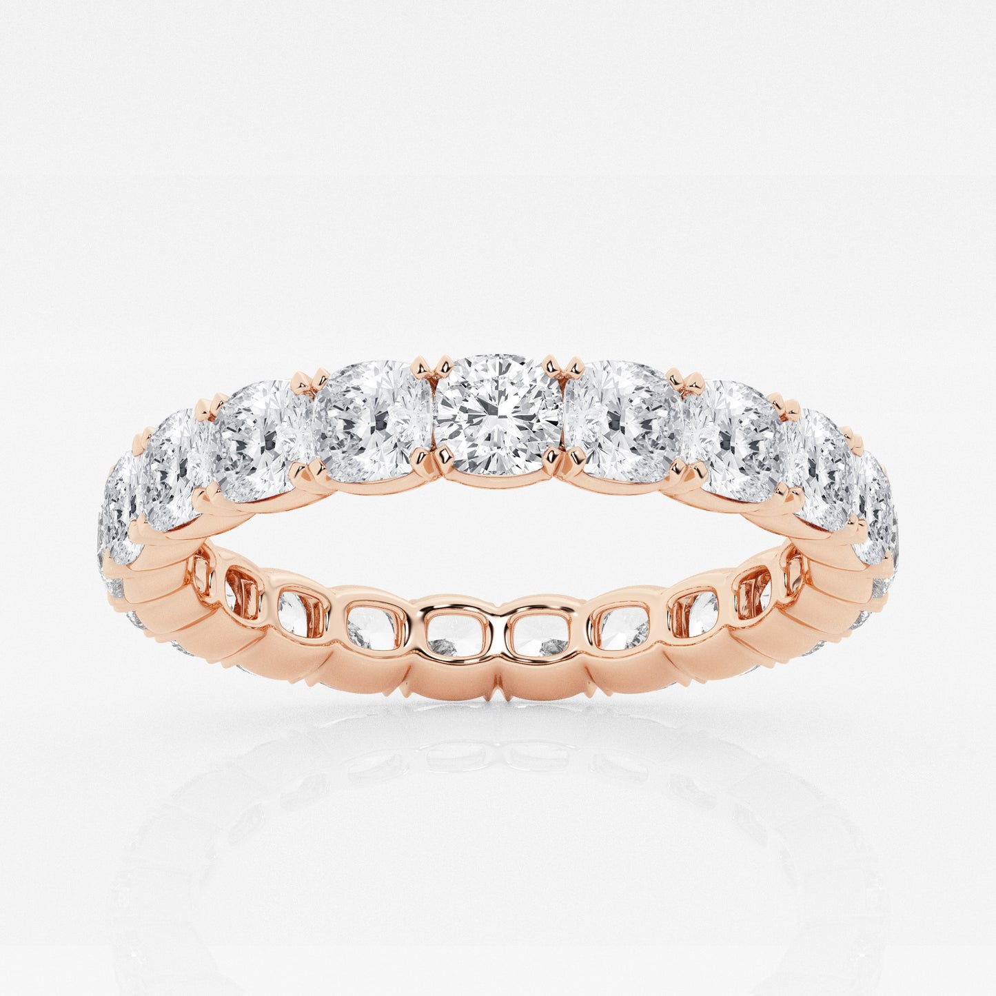 Cushion Eternity Band - 3.00 CTTW - Cushion Diamond - 14K Rose Gold