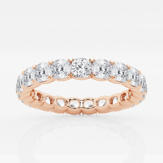 Cushion Eternity Band - 3.00 CTTW - Cushion Diamond - 18K Rose Gold