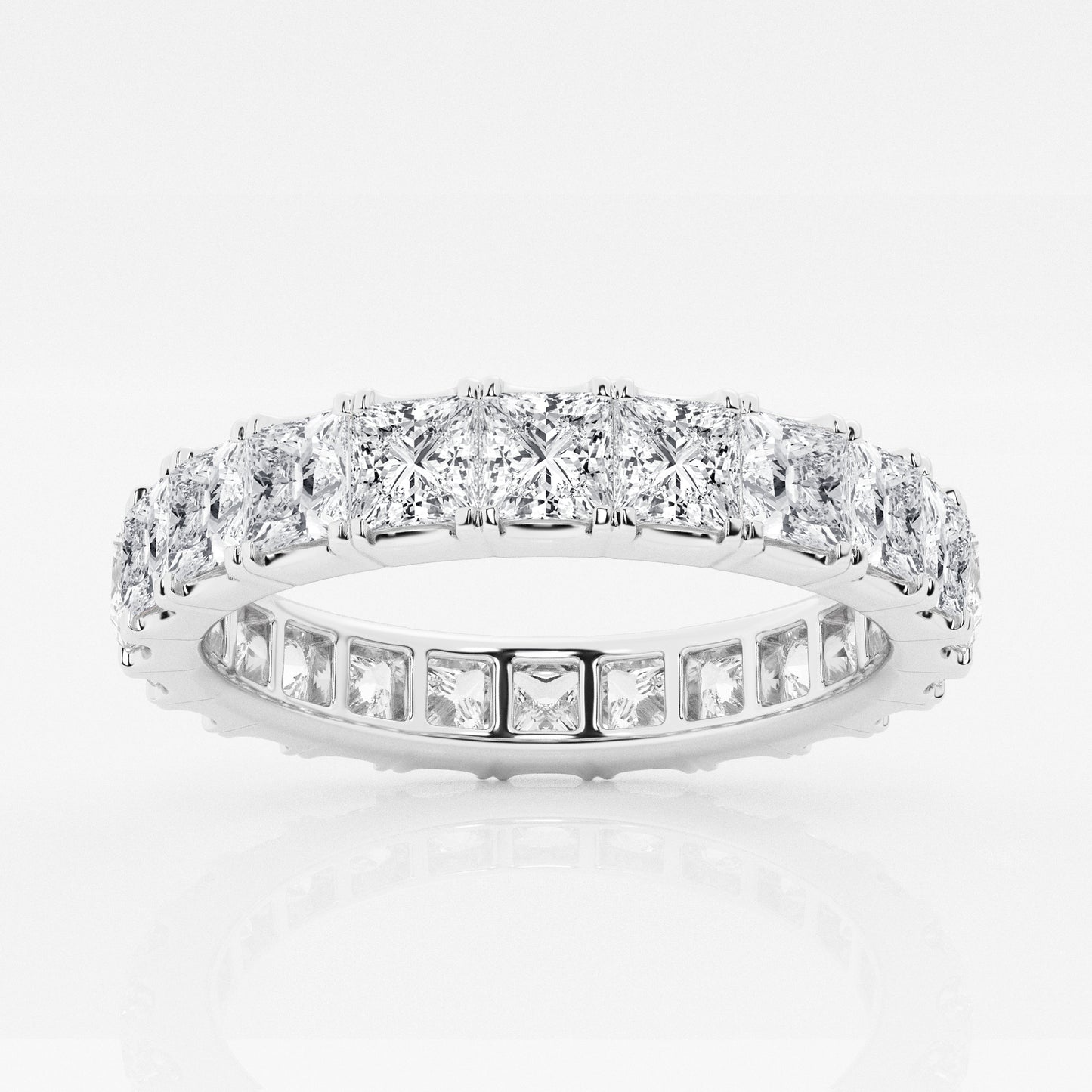 Princess Eternity Band - 3.00 CTTW - Princess Diamond - 14K White Gold