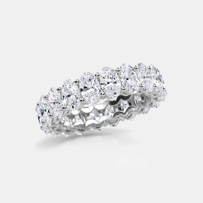 Oval U Prong Eternity Band - 3.50 CTTW - Oval Diamond - 14K White Gold