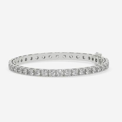 Classic Tennis Bracelet - 15.20 CTTW - Round Diamond - 14K White Gold