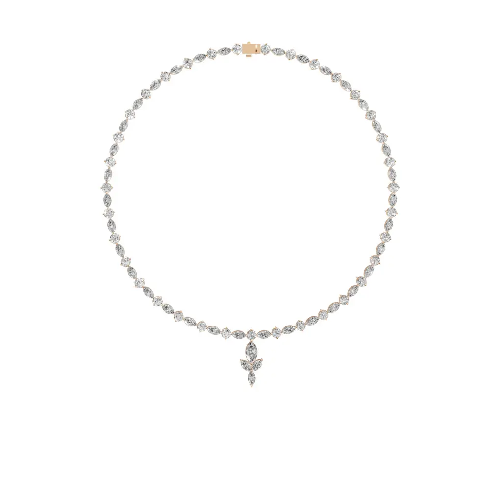 Oya round diamond designer necklace.webp