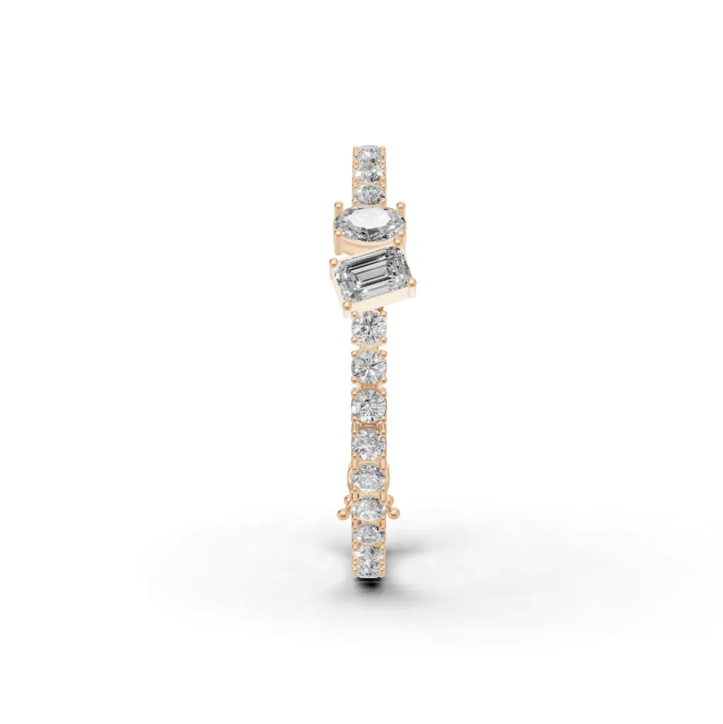 Two hearts diamond bracelet .webp
