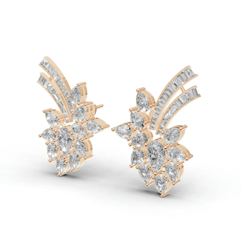 Elmera Petal diamond earring.webp