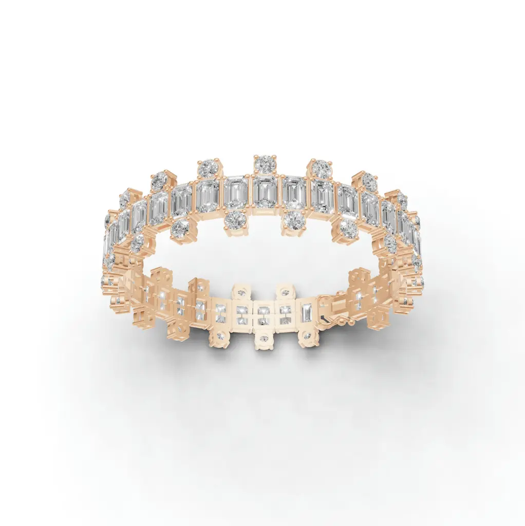 Emerald jigsaw diamond bracelet   .webp