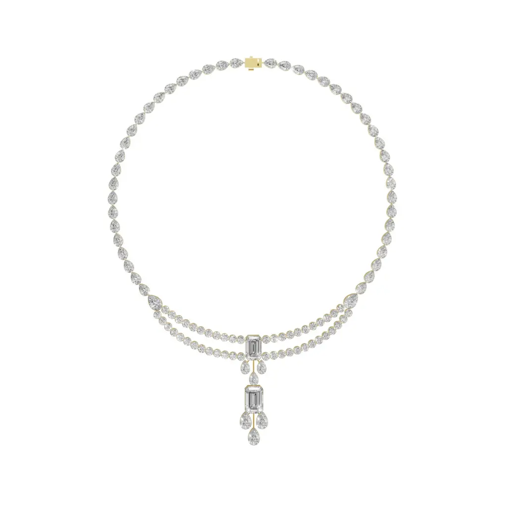 Beatrice drop emerald designer necklace .webp