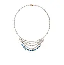 Chisa three tier blue diamond designer necklace.webp