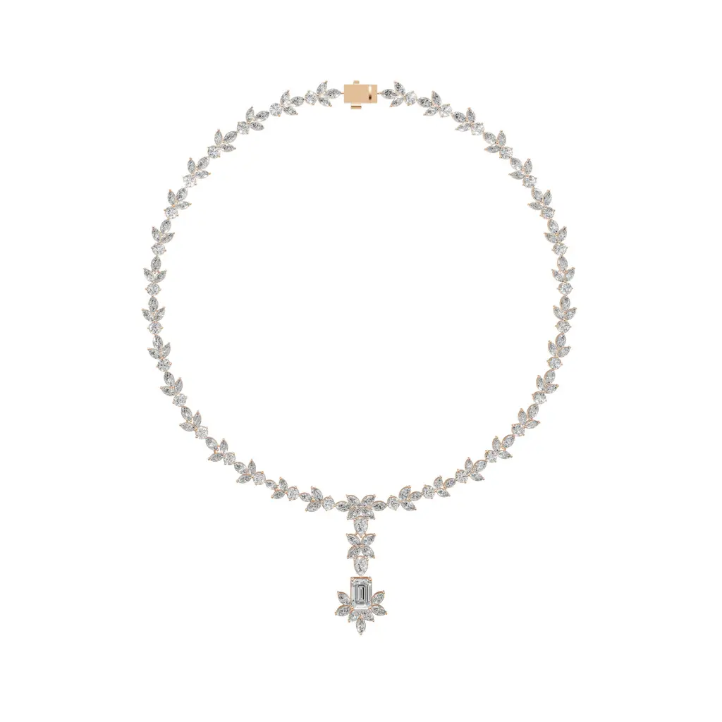Delilah emerald diamond designer necklace.webp