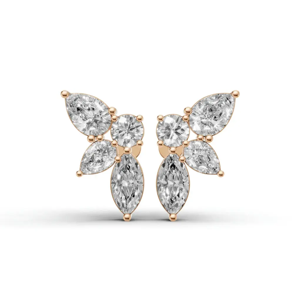 Regal Papillon diamond earring