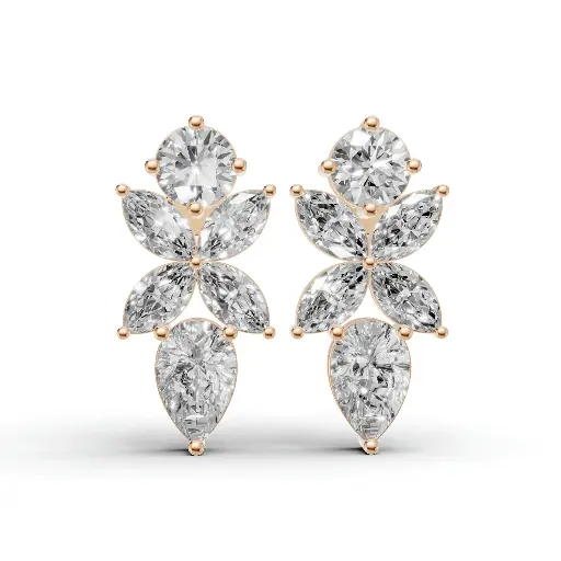 [14R149] Solaura diamond earring (14KT, Rose)