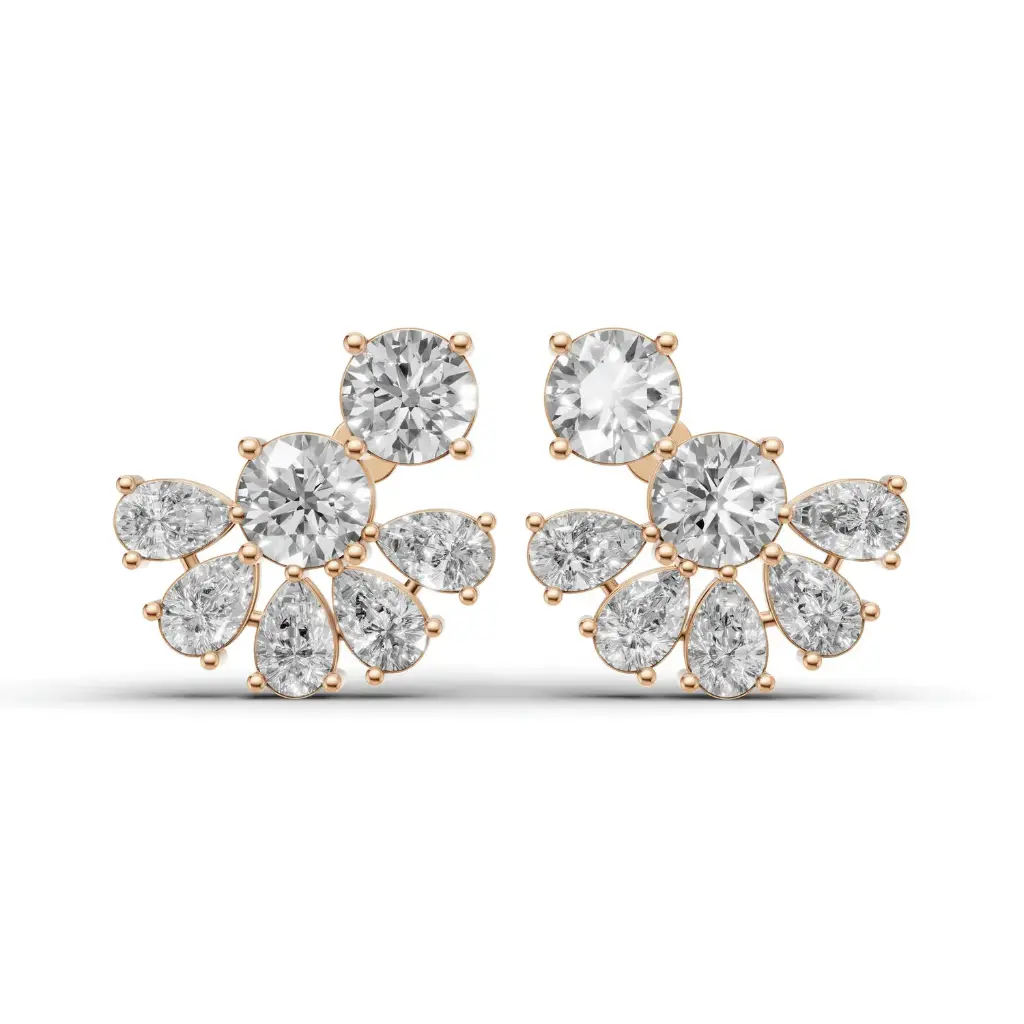 Zia diamond drop earring