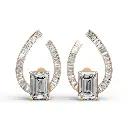 Freya teardrop diamond hoops