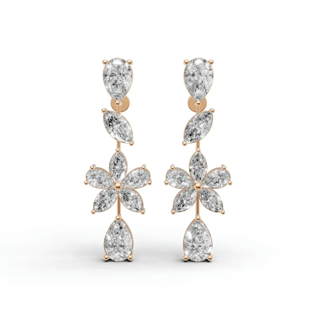 Winona diamond dangle earring