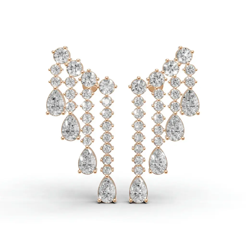 Lorelei diamond chandelier earring