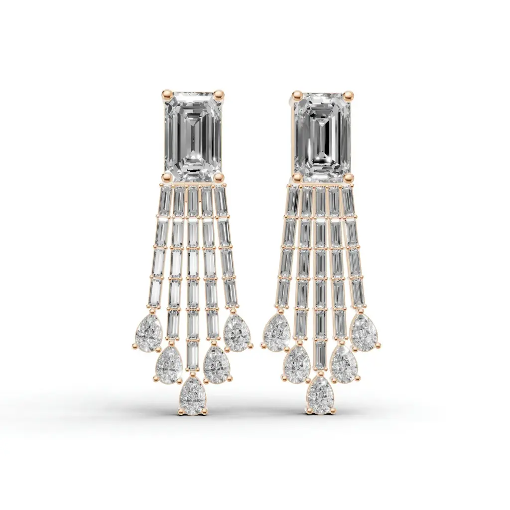 Caelia cascade diamond earring