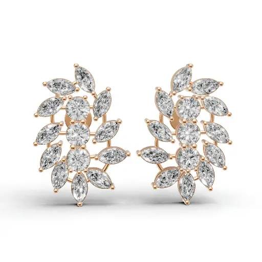 [14R239] Mini clous diamond earring (14KT, Rose)