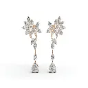 Diamond studded pavo earring