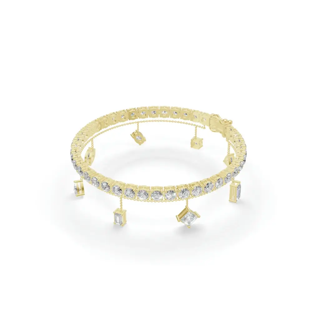 Diamond drip duet bracelet