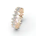 Emerald jigsaw diamond bracelet