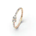 Two hearts diamond bracelet