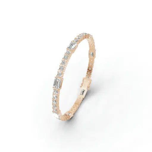 [14R467] Emer Cadence diamond bracelet (14KT, Rose)