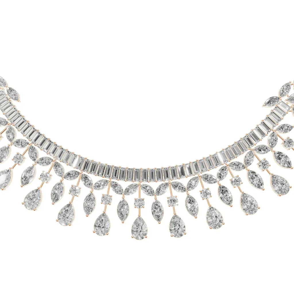 Chevelle round diamond necklace