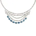 Chisa three tier blue diamond designer necklace
