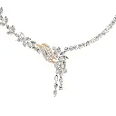 Crystal Fantail designer diamond necklace