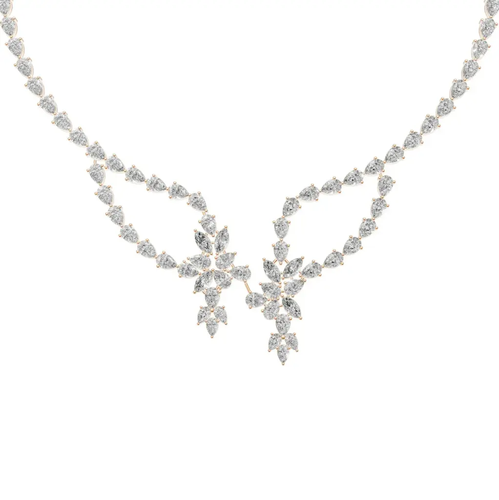 Aude vine designer diamond necklace