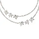 Fuchsia twin designer diamond necklace