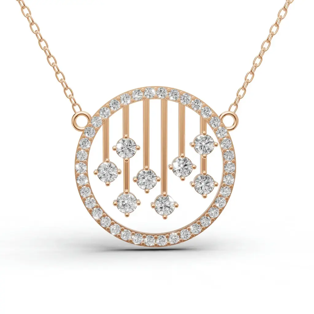 Baroque chandelier diamond pendant
