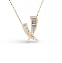 Baleina curve diamond pendant